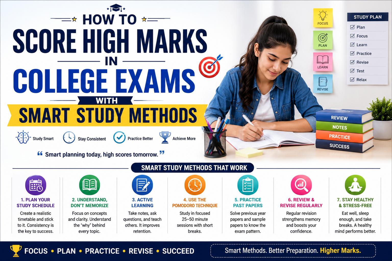 How to Score High Marks in College Exams with Smart Study Methods