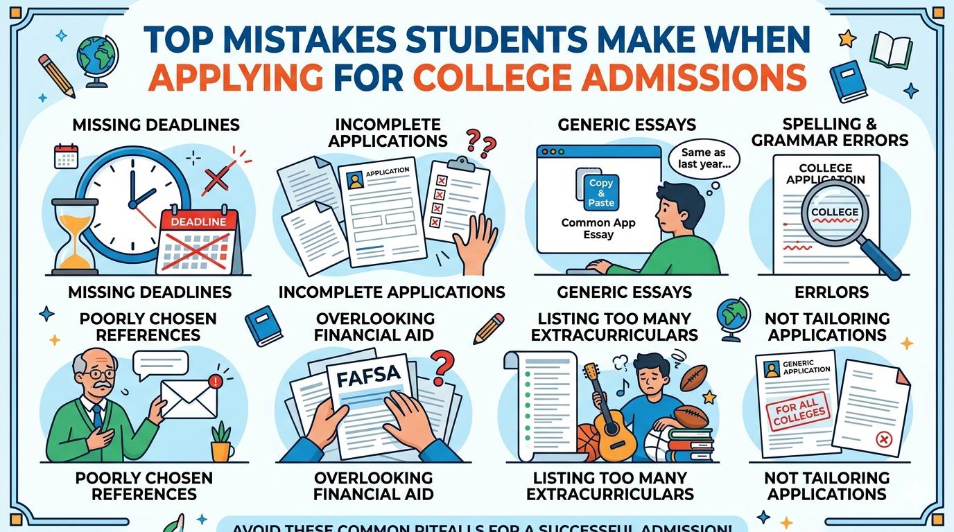 Top Mistakes Students Make When Applying for College Admissions
